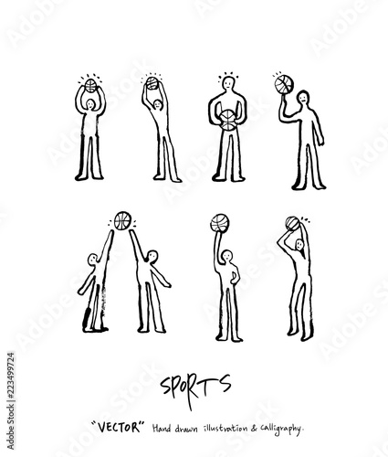 스포츠 포스터 / 손으로 그린 스포츠 그림