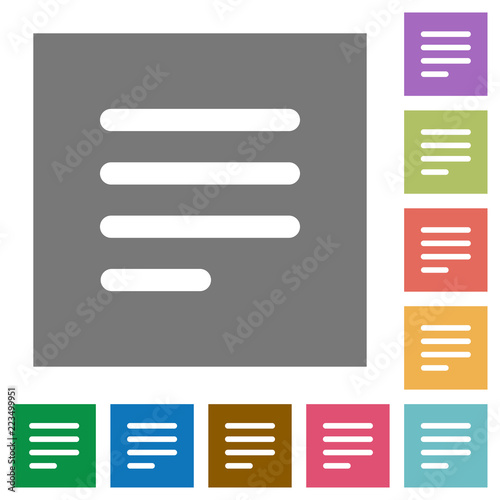 Text align justify last row left square flat icons