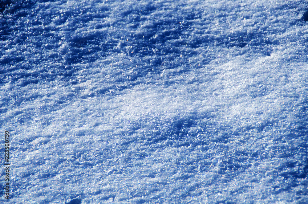 The texture of the snow.