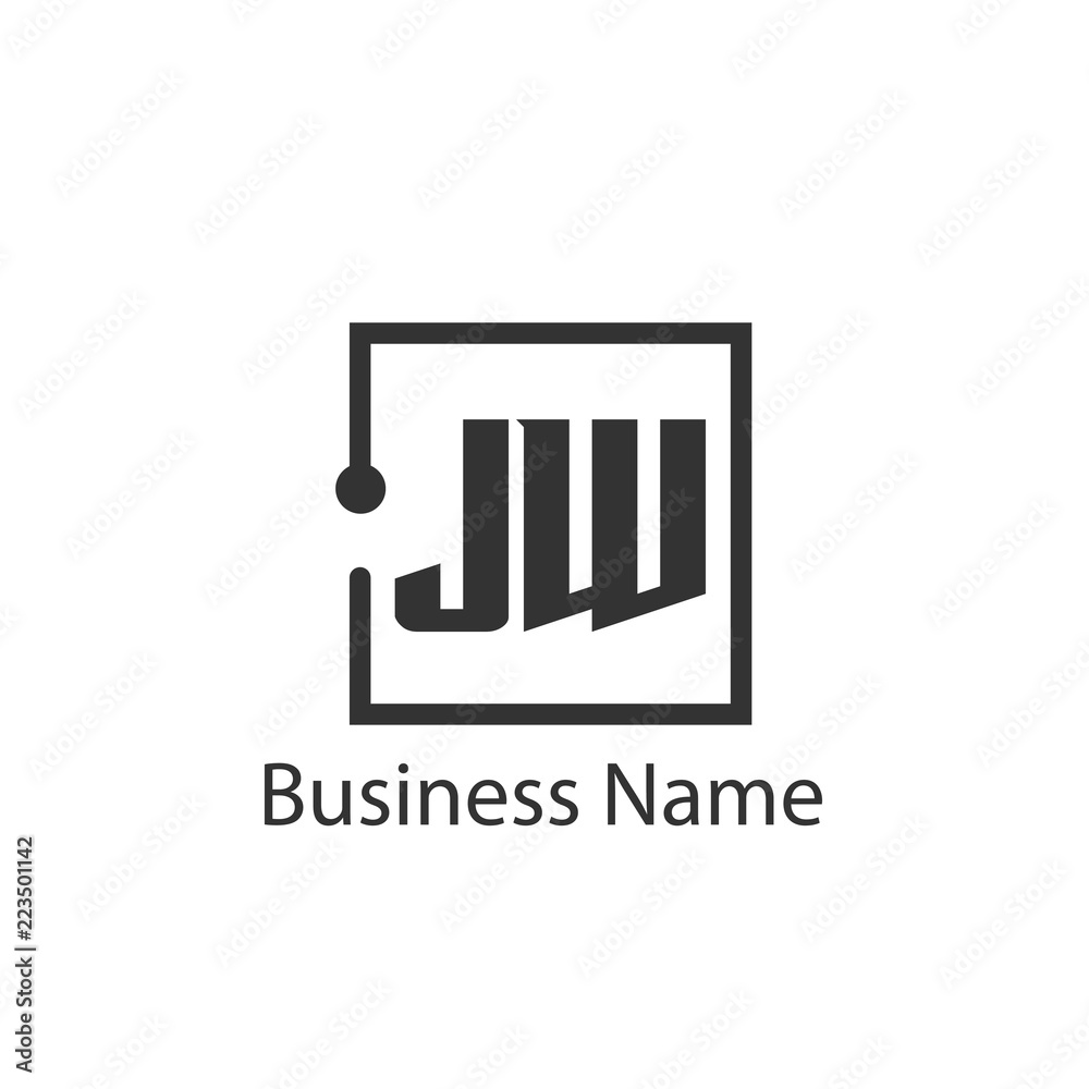 Initial Letter JW Logo Template Design Initial Letter JW Logo Template Design