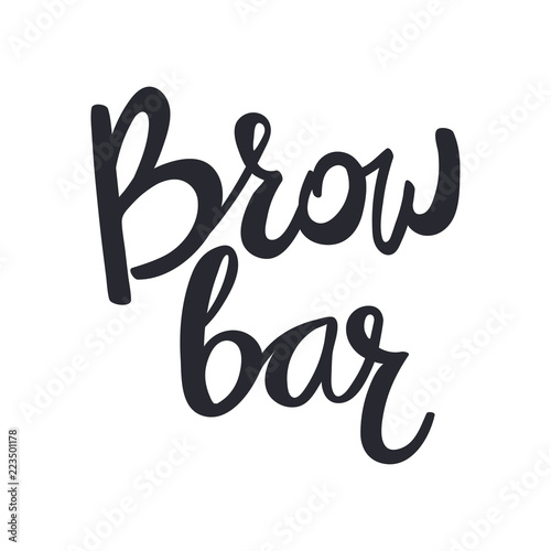 Design logo for brow bar. Brow Bar. Lettering text