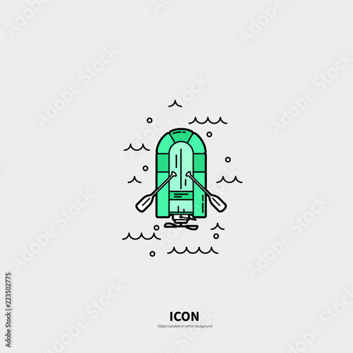 Logo template of lifeboat. Isolated on background and easy to use. The perfect logo for Your business. Clean and minimalistic character. The concept of the ocean.