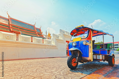 Tuk tuk for passenger cars. To go sightseeing in Bangkok. photo