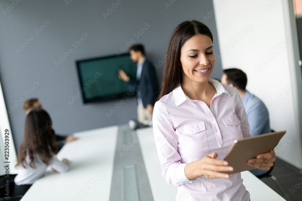 Business people conference in modern meeting room Business people conference in modern meeting room
