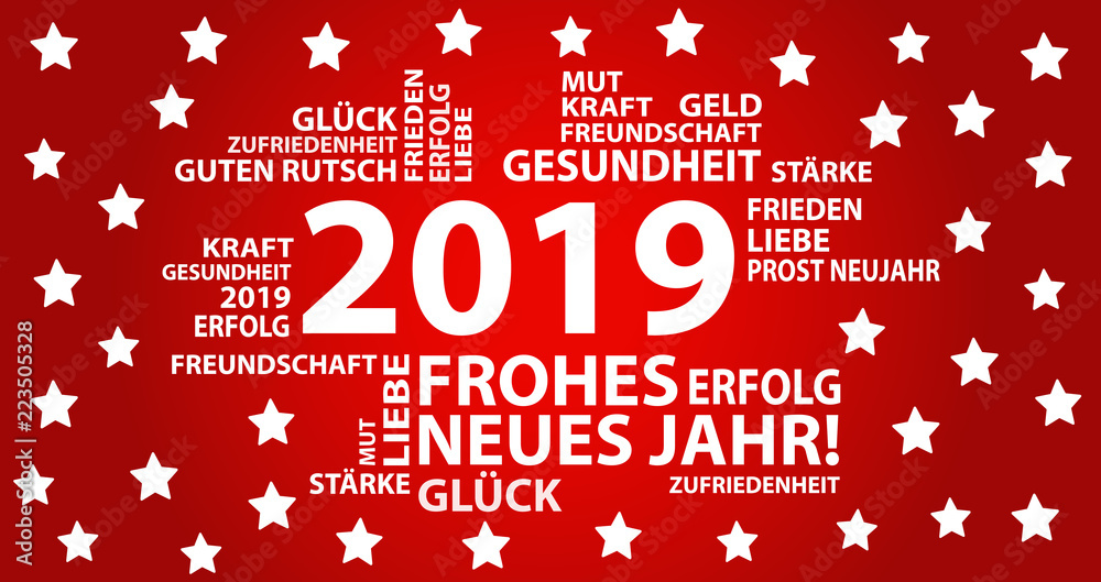 Naklejka premium 2019 Najharsgruß