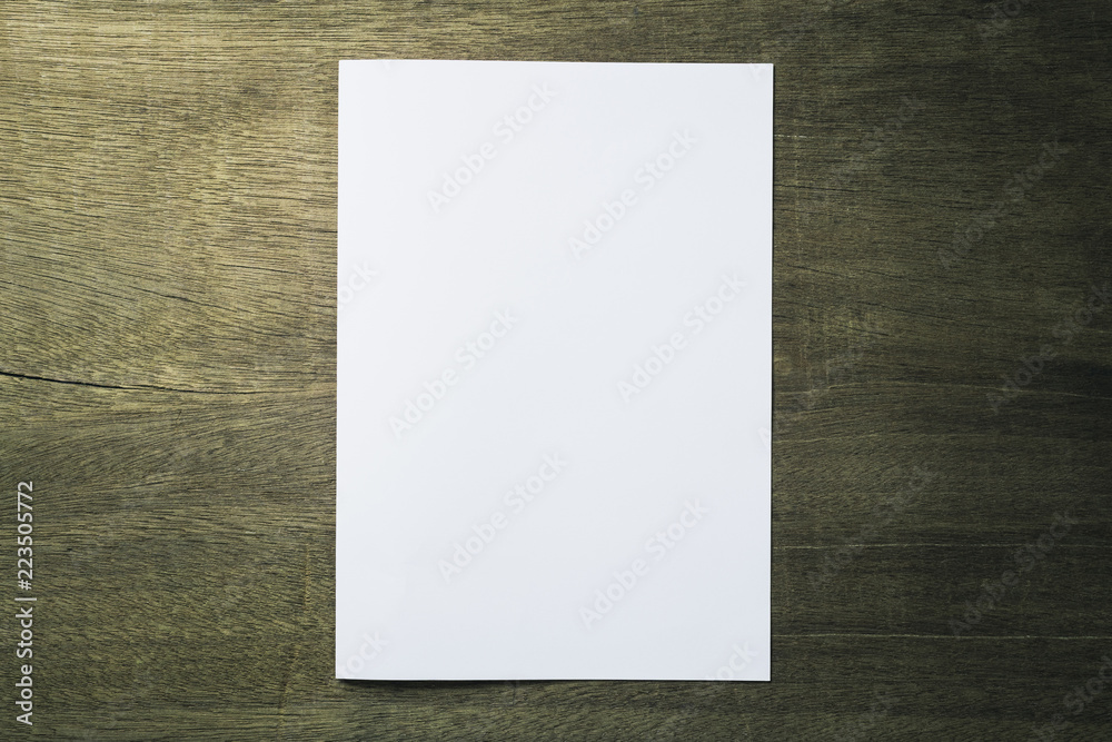Blank Paper on Wood Blank Paper on Wood