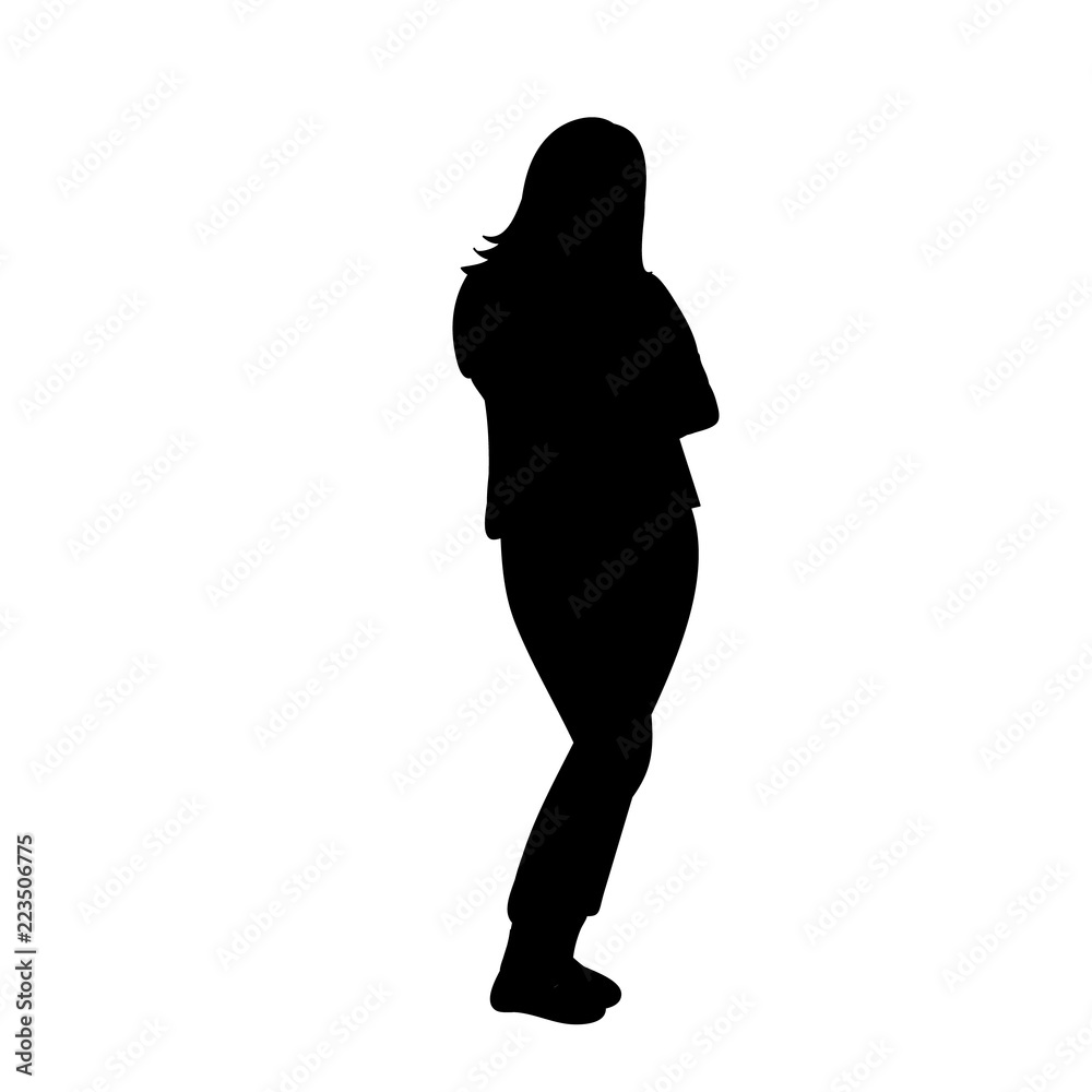Fototapeta premium silhouette of a beautiful girl