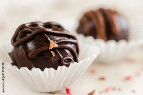 Chocolate truffles photo