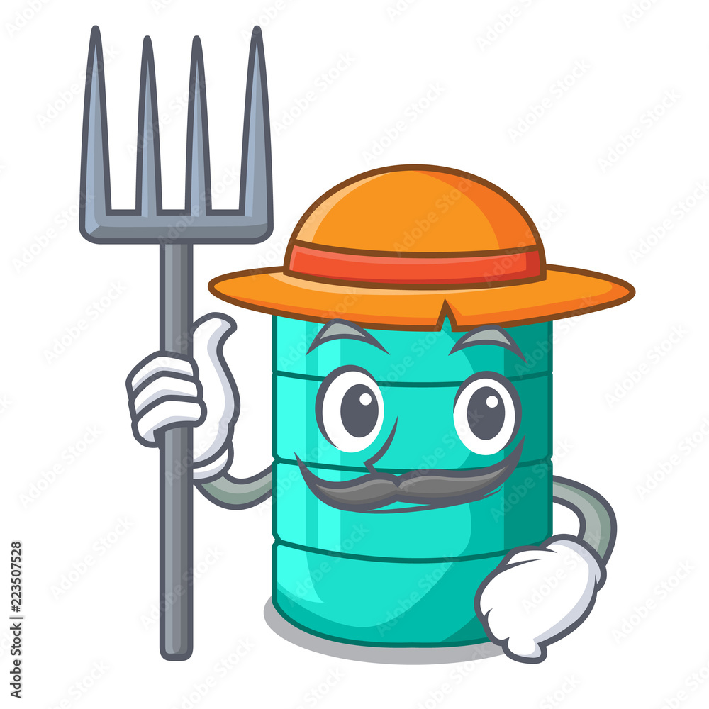 Farmer cartoon big industrial water tank container Stock Vector | Adobe Stock Farmer cartoon big industrial water tank container Stock Vector | Adobe Stock