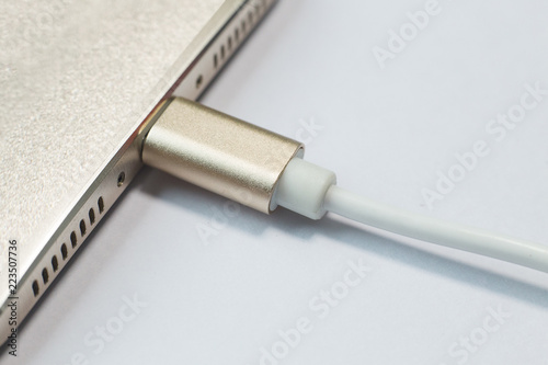 cable usb type c it connection device close up image.