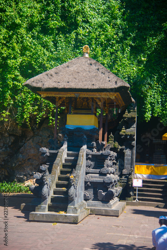 Goa Lawah Temple in Bali, Indonesia. Bali is an Indonesian island and known as a tourist destination. Majority of people in Bali believe in the Hindu religion. photo