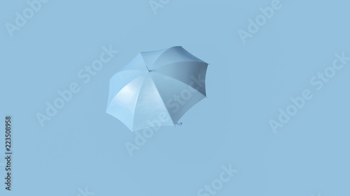 Pale Blue Umbrella 3d illustration 