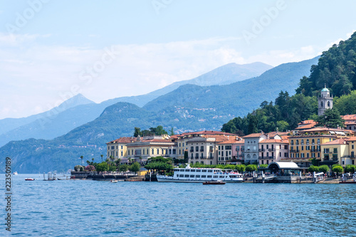 Lake Como with mountains and buildings © frimufilms