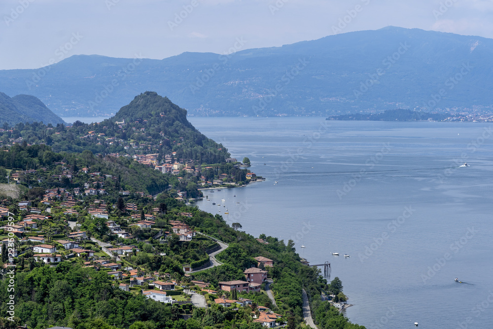 Lago Maggiore seen from Brezzo, Varese, italy