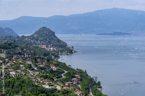 Lago Maggiore seen from Brezzo, Varese, italy photo