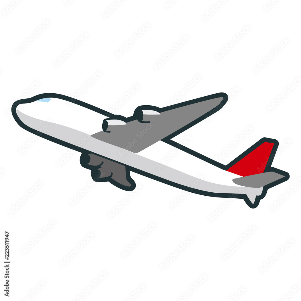 飛行機のイラスト もっとも速い移動手段の一つでもある乗り物 Stock Vector Adobe Stock