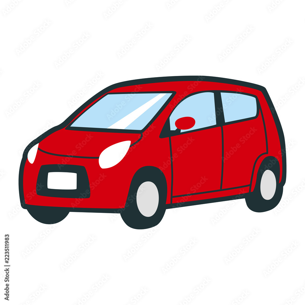 赤い自動車のイラスト 通勤や観光に使う身近な乗り物 Stock Vector Adobe Stock