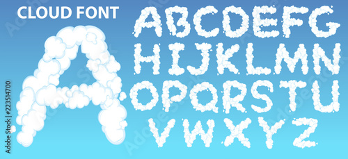 Cloud english alphabet font