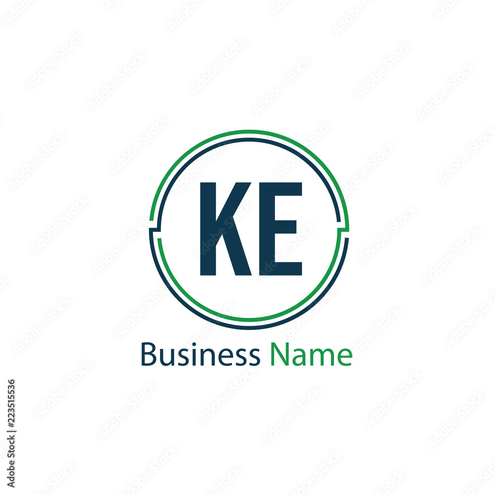 Obraz premium Initial Letter KE Logo Template Design