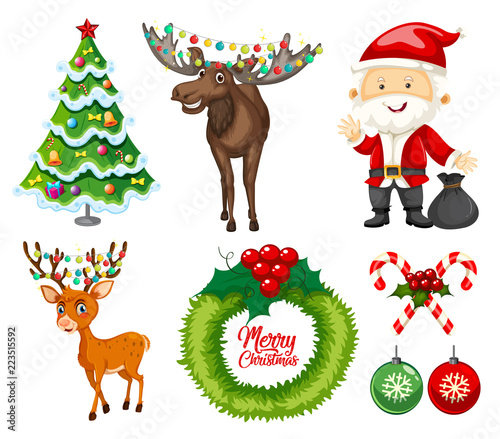 A set of christmas element