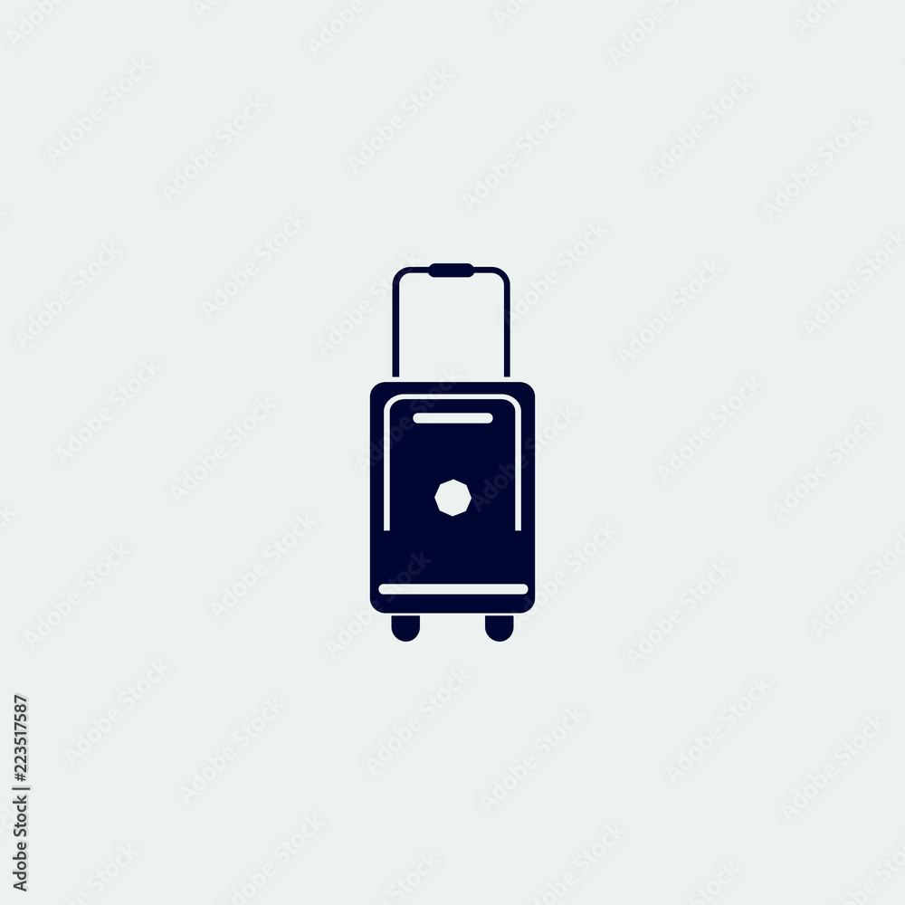 travel bag icon, vector illustration. flat icon. travel bag icon, vector illustration. flat icon.