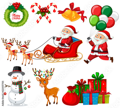 A set of christmas element