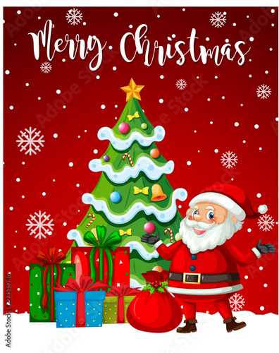 Santa claus merry christmas template