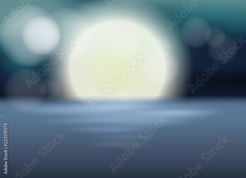 A blur ocean backgroud at night