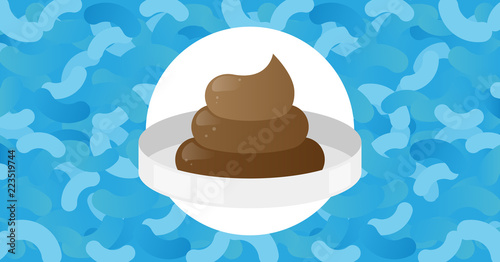 Fecal microbiota transplant (FMT) or stool transplant procedure concept vector illustration