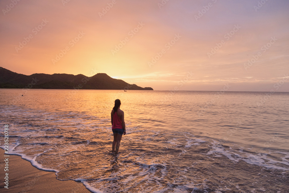 sunset at guanacaste beach costa rica