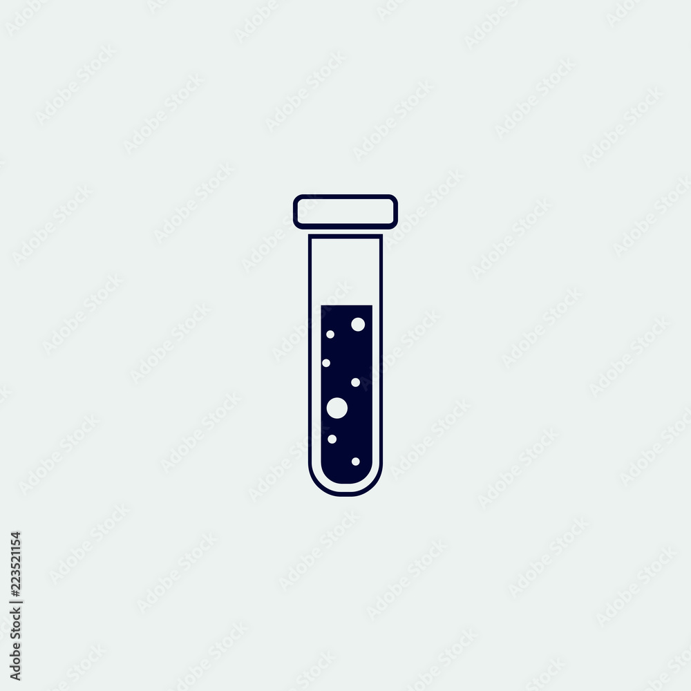 test glass icon, vector illustration. flat icon.