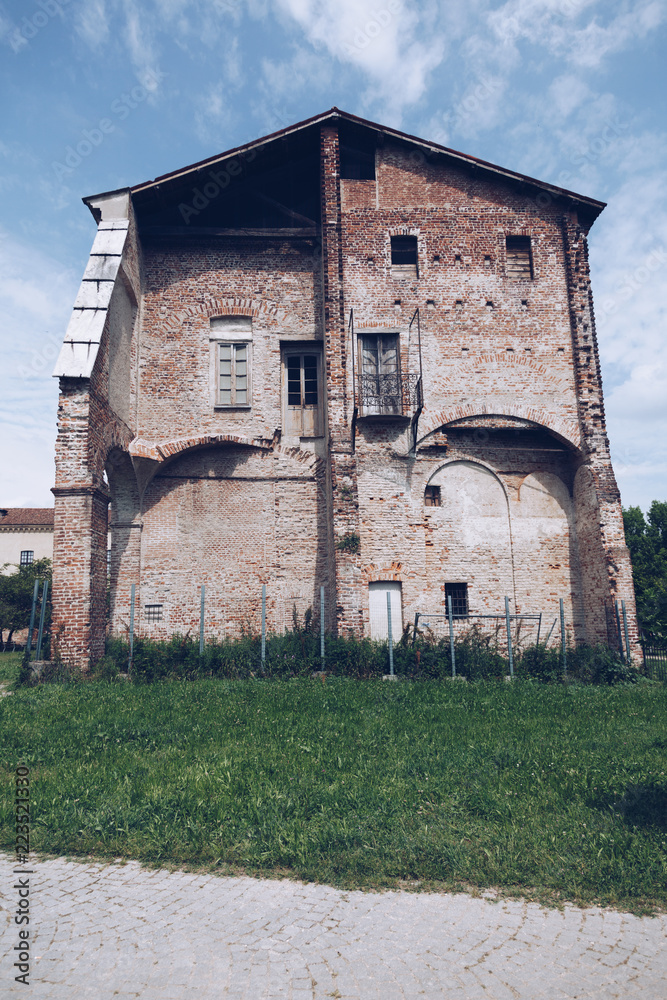Fototapeta premium Historical medieval castle in Melegnano, Milan, Lombardy - Italy