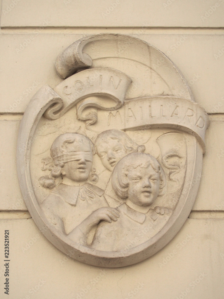 Naklejka premium Relief sur une façade