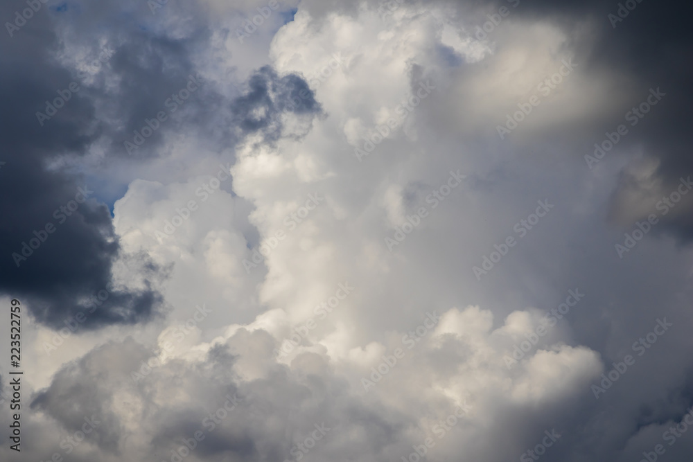 Cumulonimbus clouds, dramatic sky