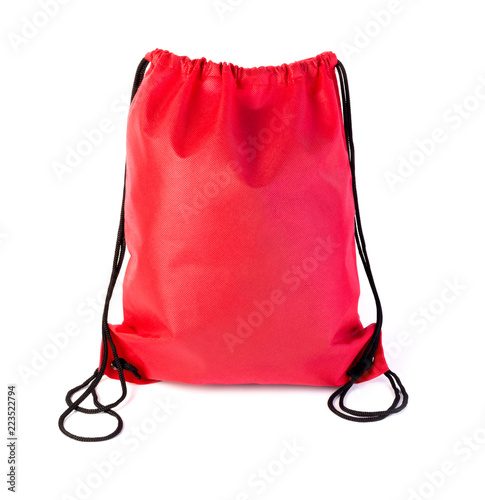 drawstring pack isolated