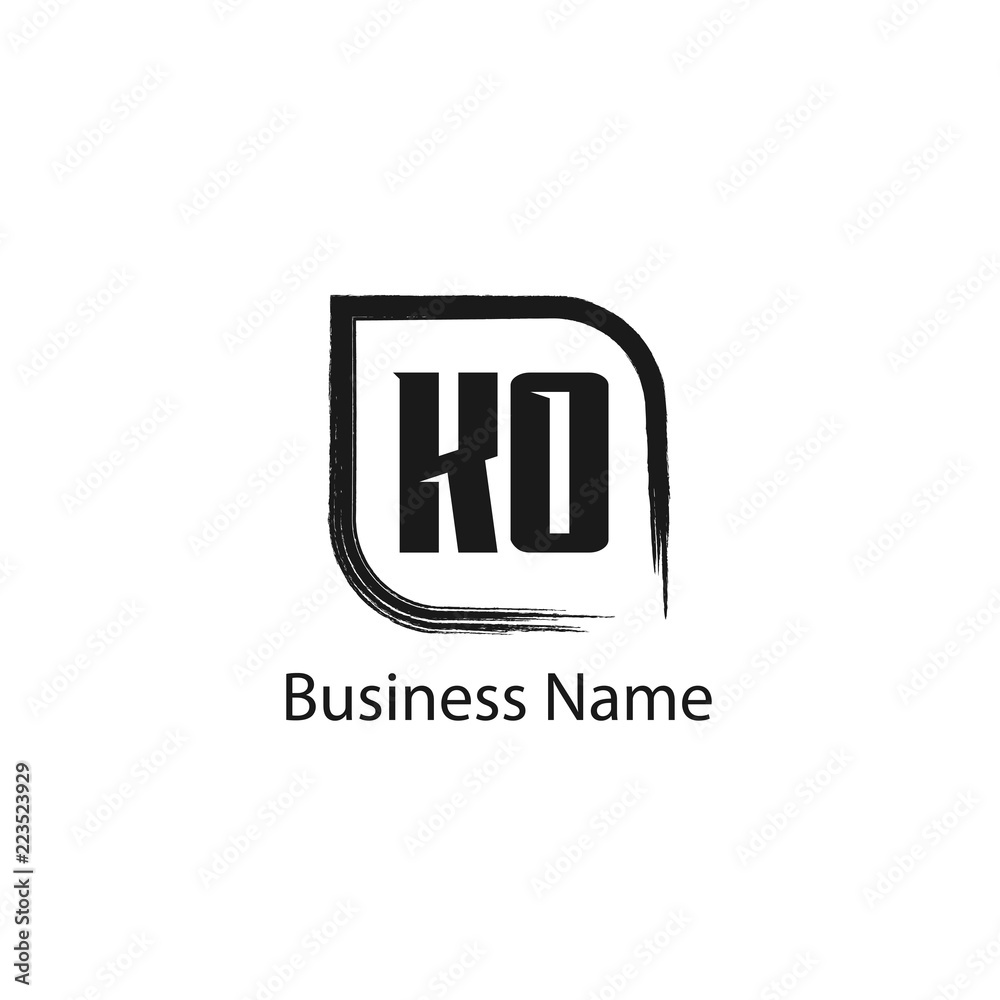 Fototapeta premium Initial Letter KO Logo Template Design