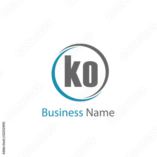 Initial Letter KO Logo Template Design Free Download Initial Letter KO Logo Template Design - GFXLoad