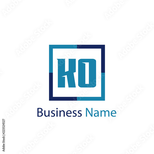 Initial Letter KO Logo Template Design