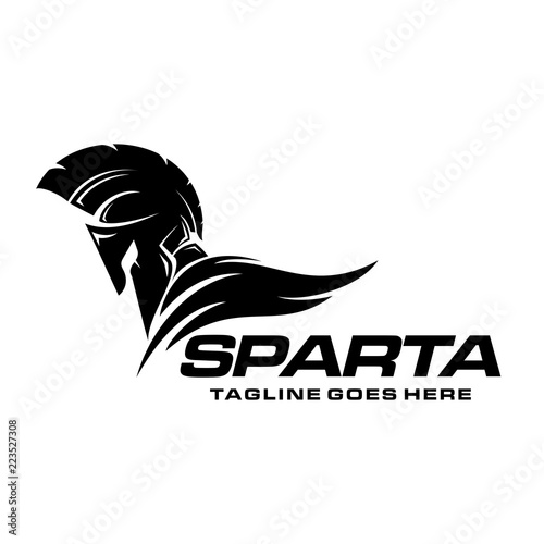 Obraz na plátně Spartan Warrior Logo Inspiration Vector