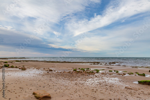 Fototapeta Naklejka Na Ścianę i Meble -  Compton Bay Beach on the Isle of WIght at low tide