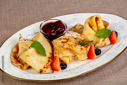 Crepes with jam