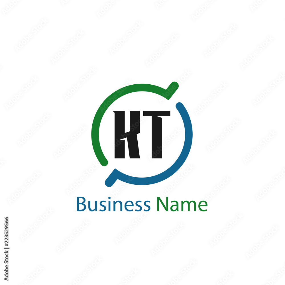 Initial Letter KT Logo Template Design Initial Letter KT Logo Template Design