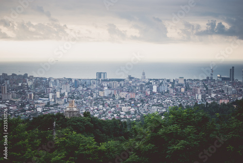 Beatiful colorful Georgian cityscape of Batumi. Panoramic view