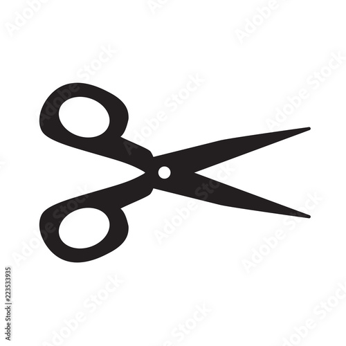black scissors icon- vector illustration