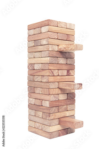 yukarı dizilmiş tahta bloklar