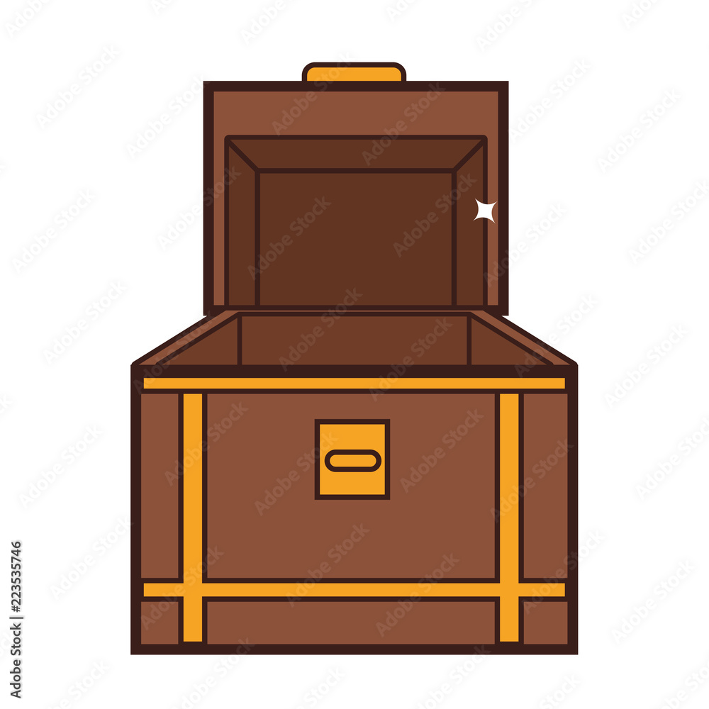 Chest open videogame cartoon Chest open videogame cartoon