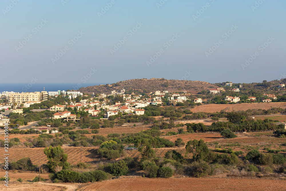Surroundings Of Protaras, Cyprus. The mediterranean coast. Summer, Sunny evening of August.