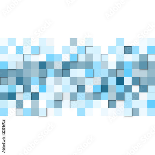 Abstract blue and white squares background