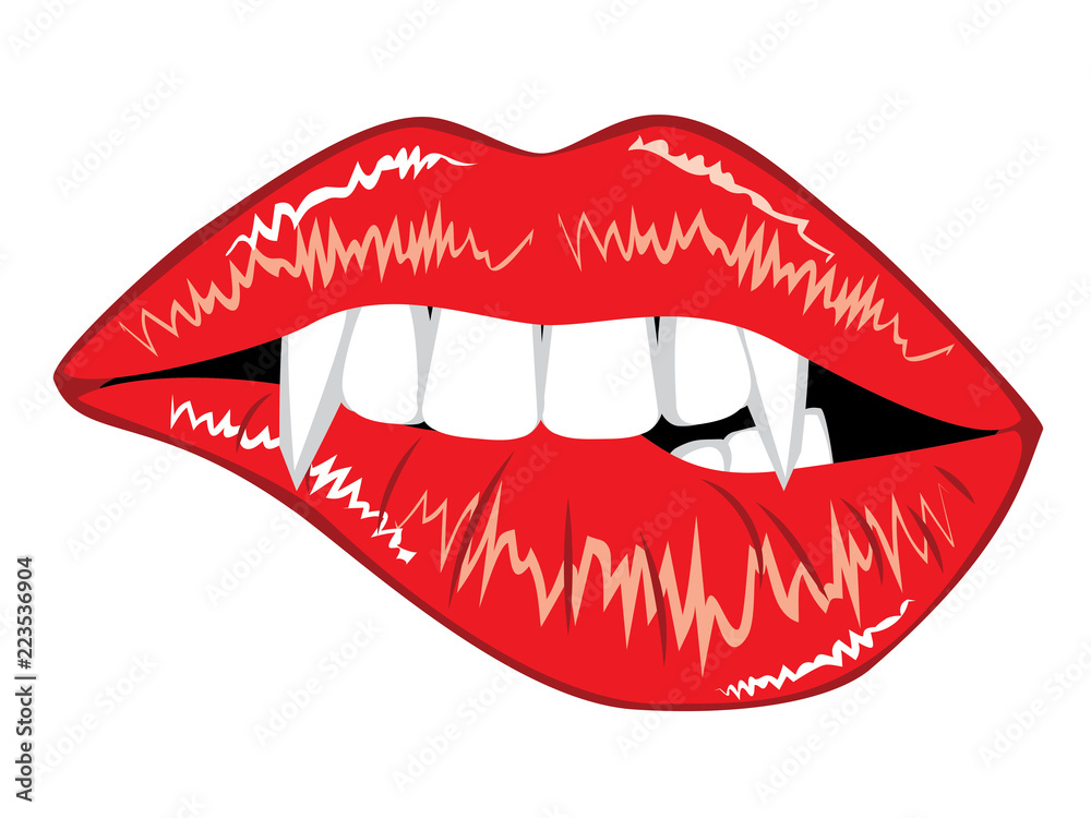 Obraz premium Glamour vampire lips