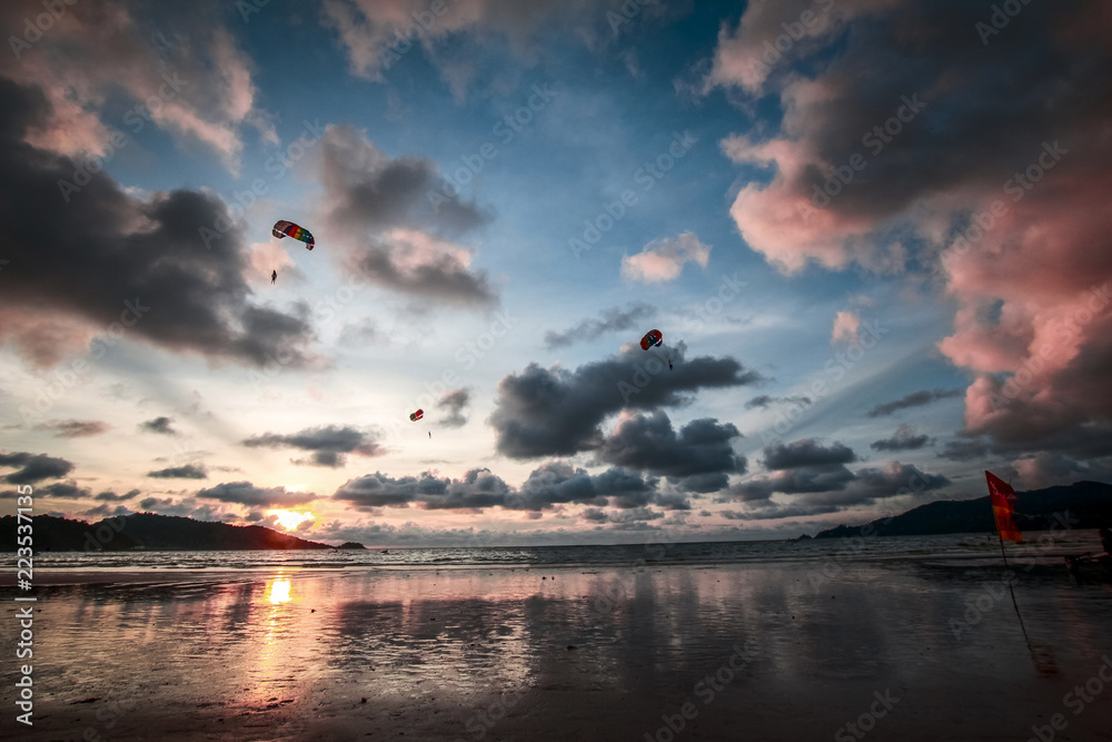 Naklejka premium Sky Swimming